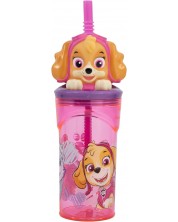 Čaša sa slamkom i 3D figuricom Stor Paw Patrol - Sketch Essence, 360 ml -1