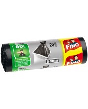 Vreće za smeće Fino - Economy, 60 L, 30 komada, crne boje