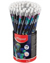 Crna grafitna olovka Maped Deepsea Paradise - HB, s gumicom -1