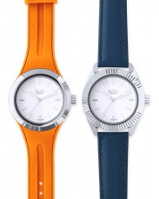 Sat Bill's Watches Twist - Orange & Navy Blue	 -1