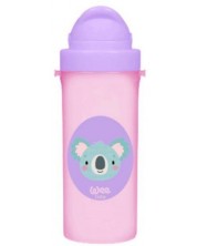 Šalica sa slamkom Wee Baby - Friends, 300 ml, koala, ružičasta -1