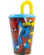 Čaša sa slamkom Stor Spider-Man - Midnight Flyer, 430 ml -1