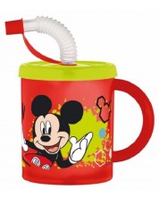 Šalica sa slamčicom i ručkom Disney - Mickey, 210 ml -1