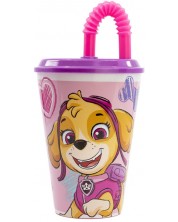 Čaša sa slamkom Stor - Paw Patrol, Skye, 430 ml