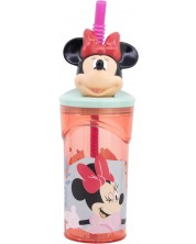 Čaša sa slamkom i 3D figuricom Stor Minnie Mouse - Being More Minnie, 360 ml -1