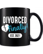 Šalica Pyramid Humor: Adult - Finally Divorced Black Pod -1