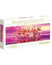 Panoramska slagalica Clementoni od 1000 dijelova - Ples ružičastih flaminga -1