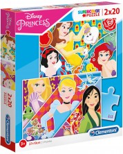 Puzzle Clementoni od 2 x 20 dijelova - Disneyjeve princeze