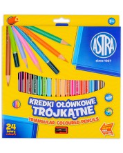 Trokutaste olovke u boji Astra - 24 boje, sa šiljilom