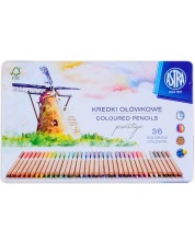 Olovke od cedrovine Astra Prestige - 36 boja, u metalnoj kutiji