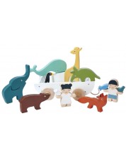 Drvene figurice u brodu Tender Leaf Toys - Za povlačenje