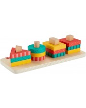 Drvena igra za nizanje Fisher Price - Geometrijske figure -1