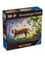 Drvena slagalica Ravensburger od 500 dijelova - Tigar u džungli