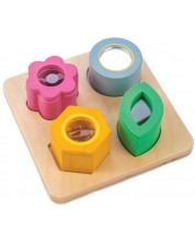 Drvena senzorna igračka Tender Leaf Toys - Slagalica s optičkim elementima