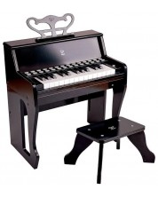 Drveni elektronski klavir sa stolicom Hape, crni -1