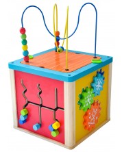 Drvena igračka Acool Toy - Multifunkcionalna kocka -1