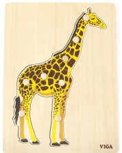 Drvena Montessori slagalica Viga - Žirafa