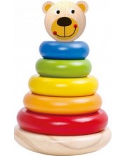 Drvena igračka za nizanje Tooky toy - Medvjed