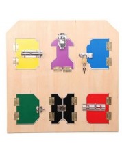 Drvena ploča Smart Baby - Vrata sa 6 brava -1