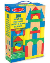 Drveni konstruktor Melissa & Doug, 100 dijelova