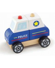 Drvena igračka-slagalica Viga - Policijski auto -1