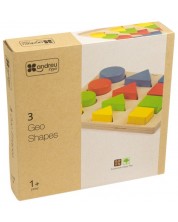 Drvena edukativna igračka Andreu toys – Oblici, veličine i boje -1