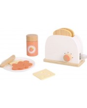 Drvena igračka Tooky toy - Toster s proizvodima za doručak -1