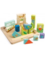 Drvena igra-slagalica Tender Leaf Toys - S motivom vrta, 16 dijelova -1