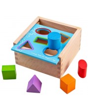 Bigjigs Drveni sorter sa šarenim geometrijskim figurama -1