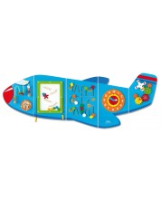 Drvena igračka Viga - Zrakoplov za zid s aktivnostima