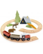Drveni set vlakića Tender Leaf Toys - Avanture u šumi