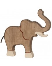 Drvena figurica Holztiger - Slon s podignutom surlom -1