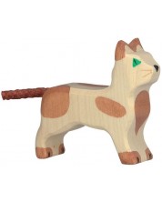 Drvena figurica Holztiger - Mala stojeća mačka
