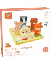 Drvena 3D slagalica Orange Tree Toys - Divlje životinje -1