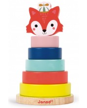 Drvena igračka za nizanje Janod - Piramidalna lisica -1