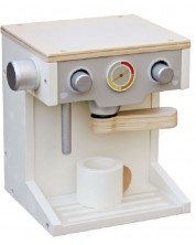 Drveni aparat za kavu Ginger Home - Za espresso, sa šalicom, bijelo-siva
