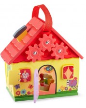 Drvena igračka Melissa & Doug - Kuća s aktivnostima -1