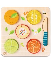 Drvena slagalica Tender Leaf Toys - Citrusi i dijelovi