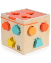 Drveni sorter kocka Moni Toys -1