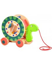 Drvena igračka Acool Toy - Kornjača sorter na kotačima -1