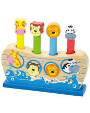 Drvena igračka na skakanje Viga - Noina arka
