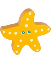 Drvena zvečka za bebe Lule Toys - Morska zvijezda -1