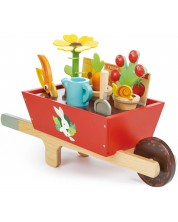 Drveni set za igru Tender Leaf Toys - Vrtna kolica s dodacima -1