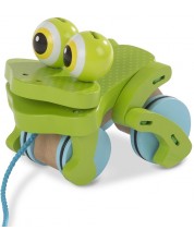 Drvena igračka za povlačenje Melissa & Doug - Žaba -1