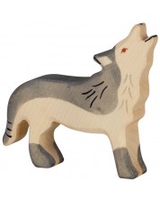 Drvena figurica Holztiger - Zavijajući vuk