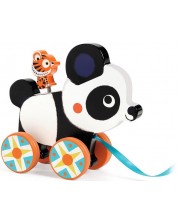 Drvena igračka za povlačenje Djeco - Panda Billy -1