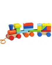 Drveni vlak od geometrijskih elemenata Acool Toy -1