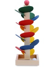 Drvena igračka Smart Baby - Toranj s padajućim loptama -1