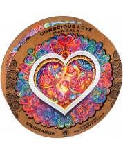 Drvena slagalica Unidragon od 700 dijelova - Mandala Svjesna ljubav (veličina RS)