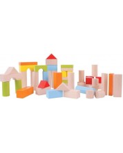 Drveni set Bigjigs - Blokovi u boji